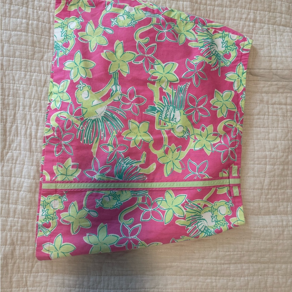 Lilly Pulitzer Pink and Green Tropical Skirt